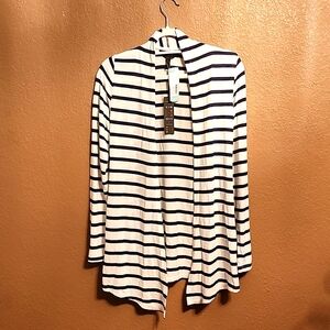 NWT White and Navy striped cardigan, Small